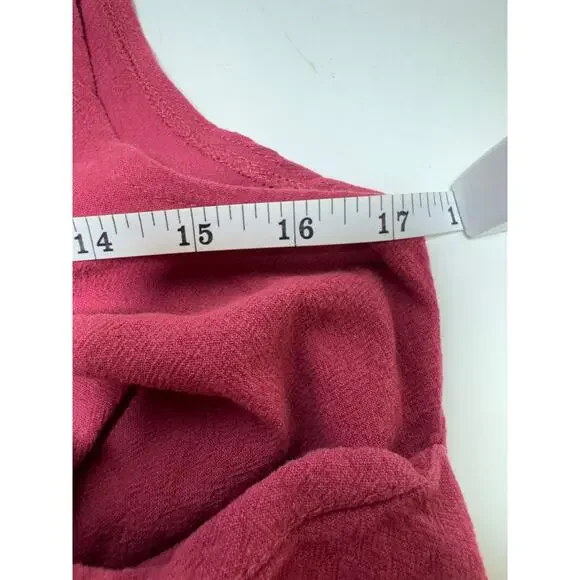 Women’s Jumpsuit Romper Sz XL Wide Leg Baggy Lagenlook Boho Wine Color Beach - Picture 10 of 10